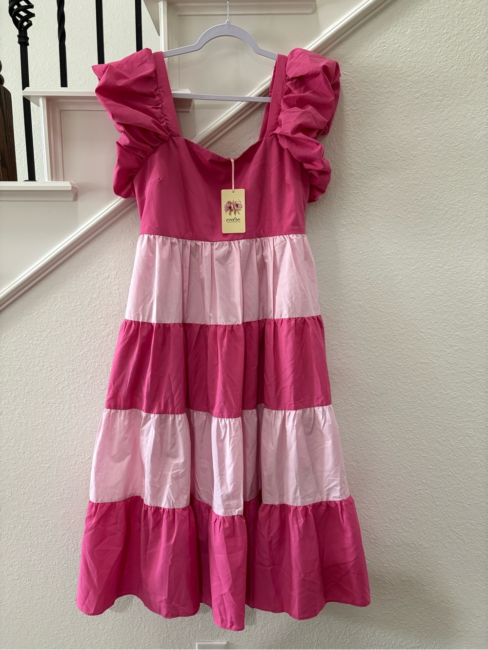 NWT Entro Pink Tiered Dress